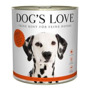 DOG'S LOVE Adult Classic 6x800g Rind mit Apfel & Spinat