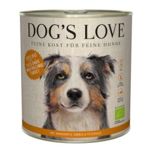 DOG'S LOVE BIO 6x800g Pute mit Amaranth & Kürbis