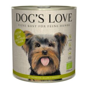 DOG'S LOVE BIO 6x800g Huhn mit Buchweizen & Sellerie