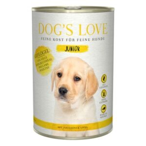 DOG'S LOVE Junior Geflügel mit Zucchini 6x400g