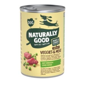 Naturally Good Nassfutter Hund Veggies & Meat Adult Erbsen und Rind 6x400 g