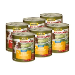 MultiFit Farmlove Adult Mixpaket Huhn und Rind 6x800g