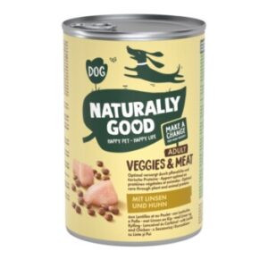 Naturally Good Nassfutter Hund Veggies & Meat Adult Linsen und Huhn 6x400 g