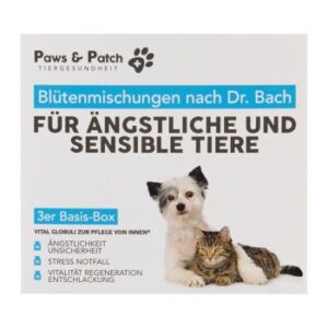 Paws & Patch Blütenmischung 3er Set ÄNGSTLICHE UND SENSIBLE TIERE 3x10g
