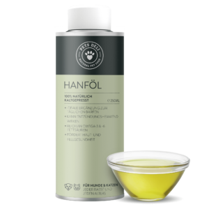 Premium Nahrungsergänzung für Katzen Hanföl 250ml von Pets Deli