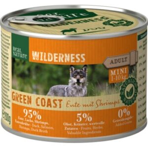 REAL NATURE WILDERNESS Nassfutter für Hunde Adult Green Coast Ente mit Shrimps 12x200 g