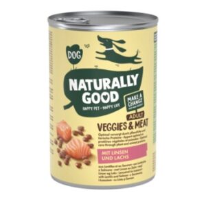 Naturally Good Nassfutter Hund Veggies & Meat Adult Linsen und Lachs 6x400 g