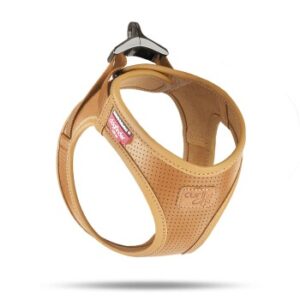 Curli Clasp Geschirr aus Apfelleder braun L