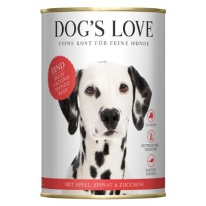 DOG'S LOVE Junior mit Rind und Karotten 6x400 g