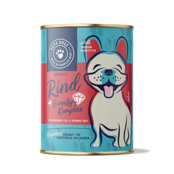 Einzeldose Nassfutter Breed Fit Rind mit Buchweizen, Karotte und Blaubeere für Hunde - 400g / Einzeldose