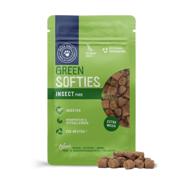 Snack Green Softies Natur für Hunde - auf Insektenbasis - 90g