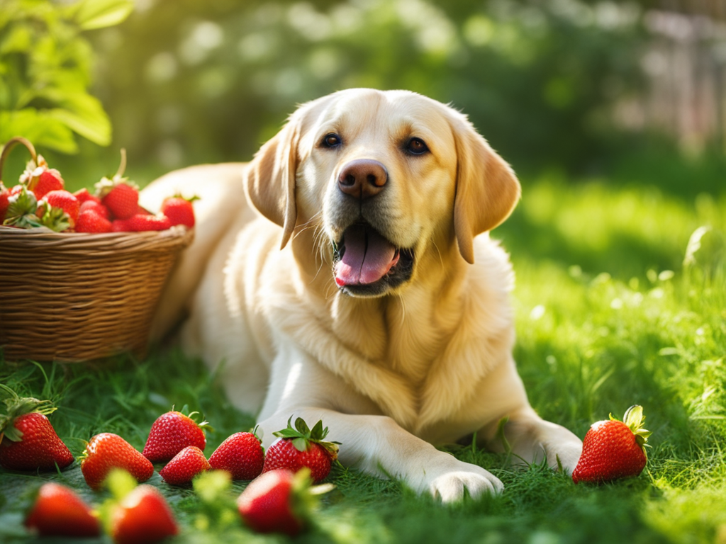 Frische Erdbeeren für Hunde aus dem eigenen Garten