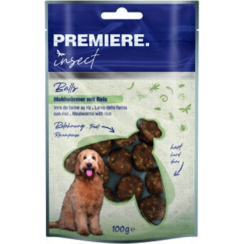 PREMIERE Insekt Snack Balls Mehlwürmer mit Reis 100g