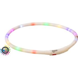 Trixie Flash Leuchtring USB, XS-XL 70 cm/ø 10 mm bunt