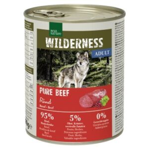 REAL NATURE WILDERNESS Nassfutter für Hunde Adult Pure Beef 12x800 g