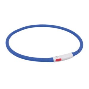 Trixie Flash Leuchtring USB, XS-XL 70 cm/ø 10 mm blau