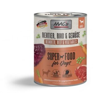 MAC's Nassfutter Hund Adult Rentier & Rind 6x800 g