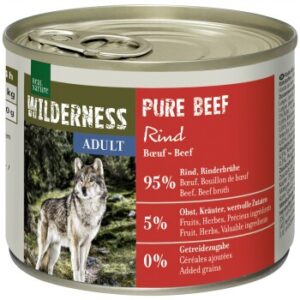REAL NATURE WILDERNESS Nassfutter für Hunde Adult Pure Beef 12x200 g