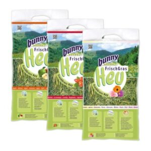 Bunny Frischgras-Heu Set 3x500g Apfel, Hagebutte & Blüten