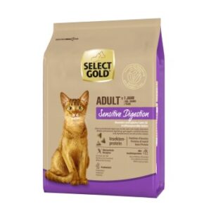 SELECT GOLD Sensitive Digestion Trockenfutter Katze Adult Geflügel und Reis mit Insekten-Protein-Mischung 2.5 kg