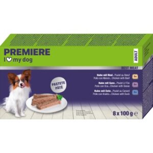 PREMIERE PREM Best Meat Hund Nassfutter Adult Multipack 8x100g