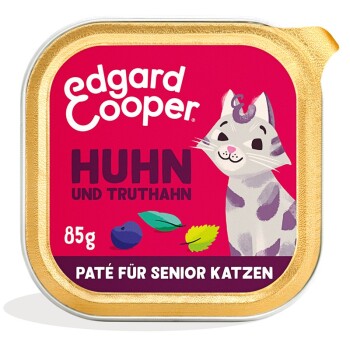 Edgard & Cooper Nassfutter Katze Senior Paté Truthahn und Huhn 16x85 g