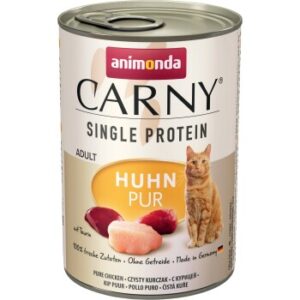 animonda Carny Nassfutter Katze Adult, Single Protein 6x400 g Huhn pur