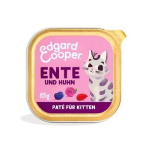 Edgard & Cooper Nassfutter Katze Kitten Paté Ente und Huhn 16x85 g