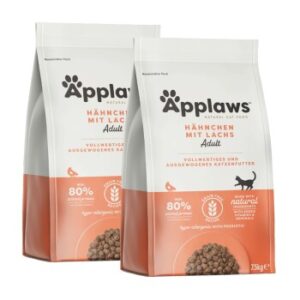 Applaws Trockenfutter Katze Adult Huhn mit Lachs 2x7.5 kg