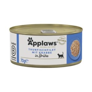 Applaws Nassfutter Katze Adult in Brühe Thunfisch mit Krabben 24x70 g