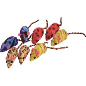 Josty Trendmäuse mit Catnip, 8Stk.,6,5cm, Farben assortiert