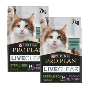 PRO PLAN Liveclear Sterilised Adult Truthahn 2x7 kg