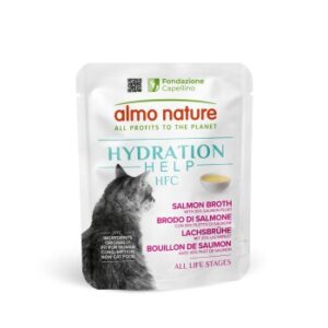 Almo nature Nassfutter Katze HFC Hydration Help 24 x 50 g Lachsbrühe mit Lachsfilet