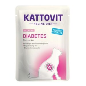 KATTOVIT Feline Diet Nassfutter Katze Diabetes Adult Lachs 24x85 g