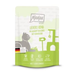 MjAMjAM Nassfutter Katze Adult, Quetschie 6x300 g Rind