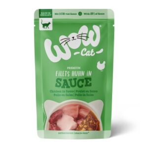 WOW Nassfutter Katze, Adult, in Sauce 8x85 g Huhn