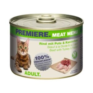PREMIERE Meat Menu Adult Rind mit Pute und Kaninchen 24x200 g