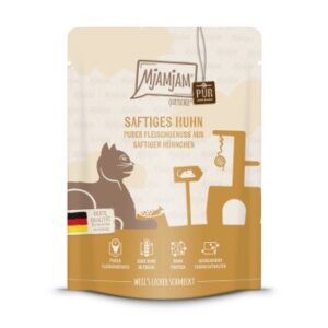 MjAMjAM Nassfutter Katze Adult, Quetschie Purer Fleischgenuss 6x300 g Huhn
