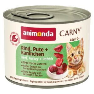 animonda Carny Nassfutter Katze Adult Rind, Pute und Kaninchen 12x200 g