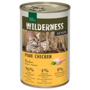 REAL NATURE WILDERNESS Nassfutter Katze, Senior, Pure Chicken 24x400 g