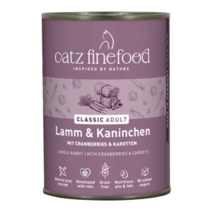 Catz finefood Nassfutter Katze Classic Adult Kaninchen und Lamm 12x400 g