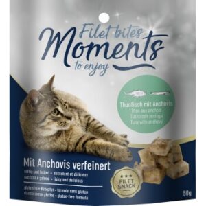 MOMENTS Snack Katze Filet Bites Thunfisch und Sardellen 12x50 g