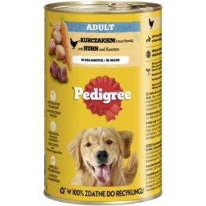 Pedigree Nassfutter Hund Adult, in Gelee, Huhn und Karotten 12x1.2 kg