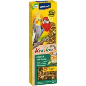 Vitakraft Großsittich Kräcker 4x2er Honig und Eukalyptus