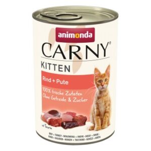 animonda Carny Nassfutter Katze Kitten Pute und Rind 12x400 g