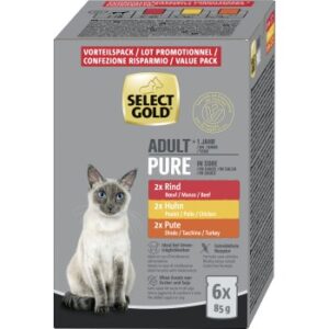 SELECT GOLD Adult Pure in Soße Multipack 6x85g