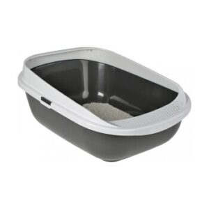 AniOne Katzentoilette High Rim M dunkelgrau