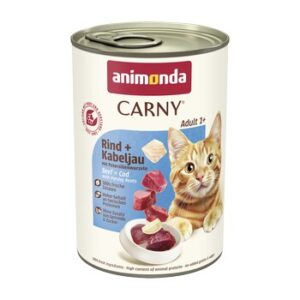 animonda Carny Nassfutter Katze Adult 6x400 g Rind, Kabeljau und Petersilienwurzeln