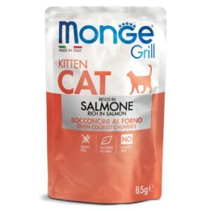 Monge Grill Cat Kitten Lachs 32x85g