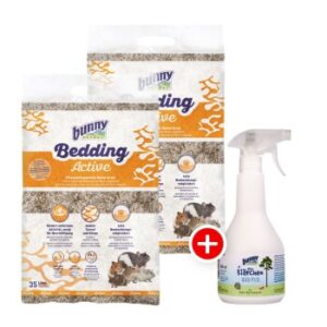 Bunny Bedding Active 2x35L + Bunny "alles Klärchen" Gehege-Pflege 500ml gratis